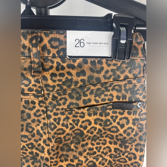 7 FOR ALL MANKIND Leopard Print High Waist Skinny Jeans size 26 NWT - Picture 7 of 15